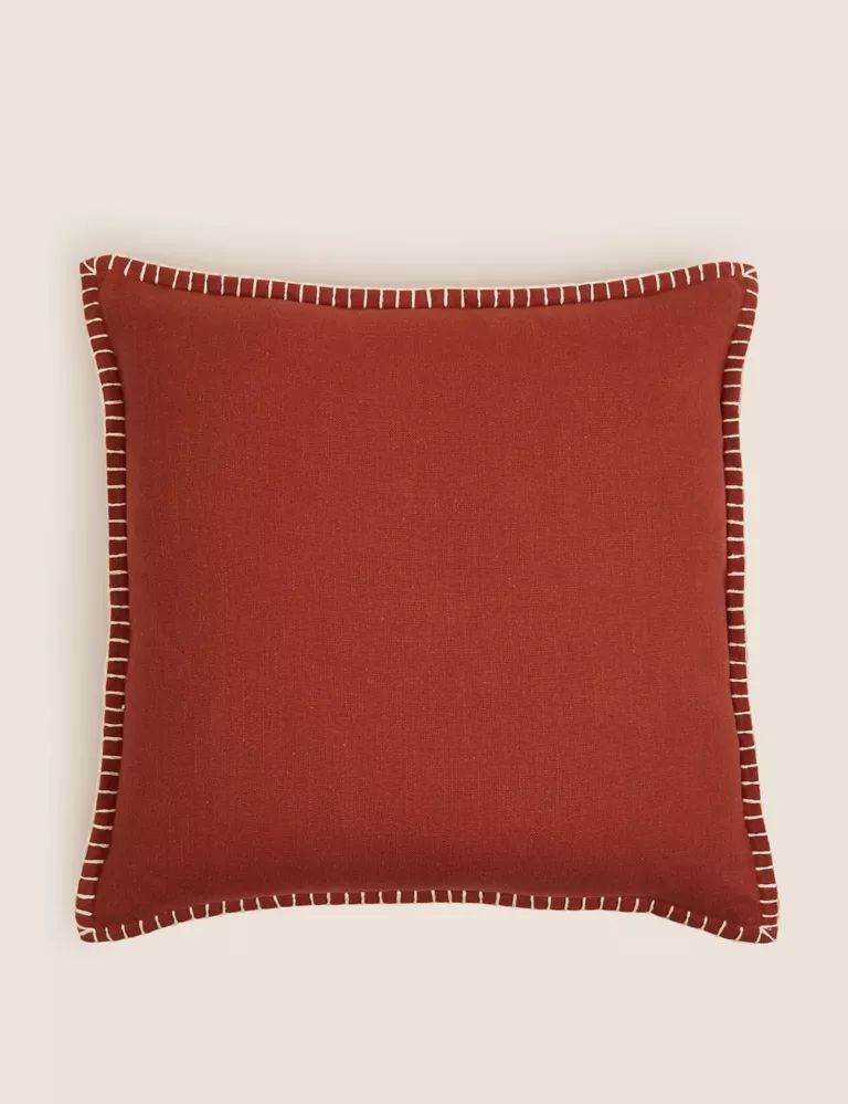 Pure Cotton Blanket Stitched Cushion | Marks & Spencer (UK)