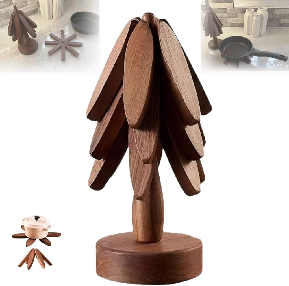 Tree Coaster, Wooden Tree Coaster, Wood Tree Coaster Set, Tree Coaster Stand, Stacking Tree Coast... | Amazon (US)