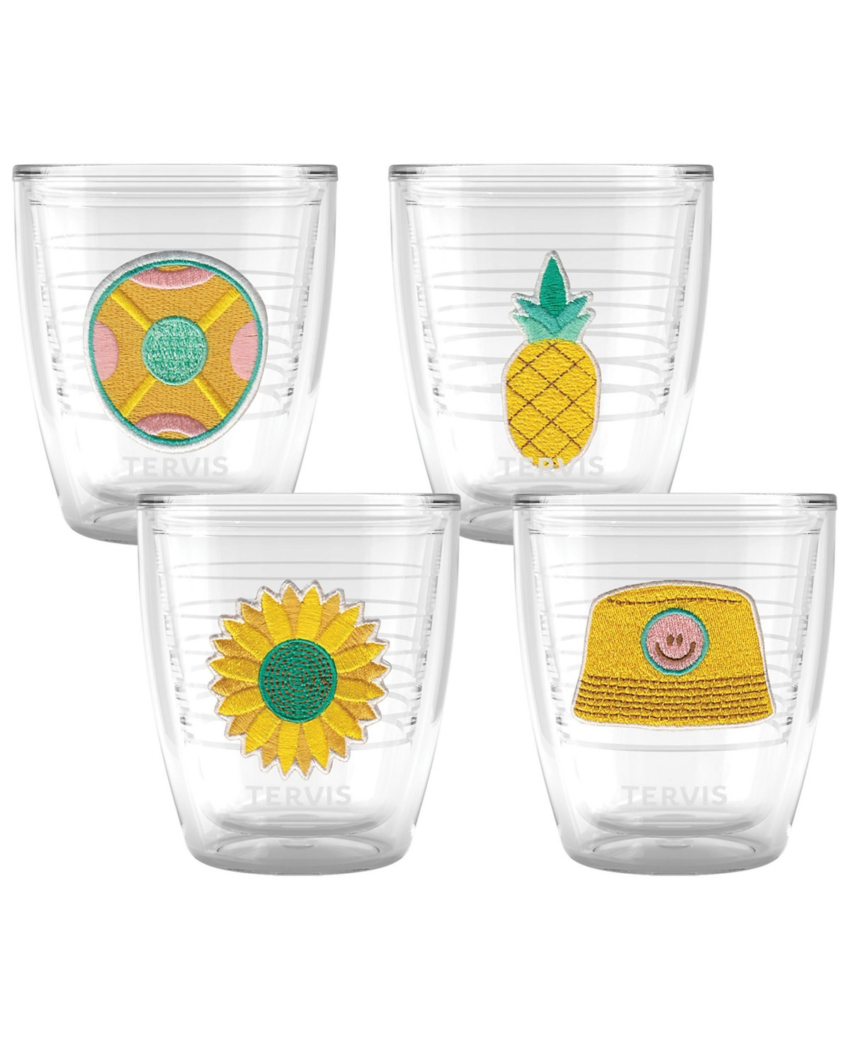 Tervis Summer Shine Collection Made in Usa Double Walled Insulated Tumbler Travel Cup Keeps Drinks Cold & Hot, 12oz - 4pk, Assorted - Open Miscellaneo | Macy's