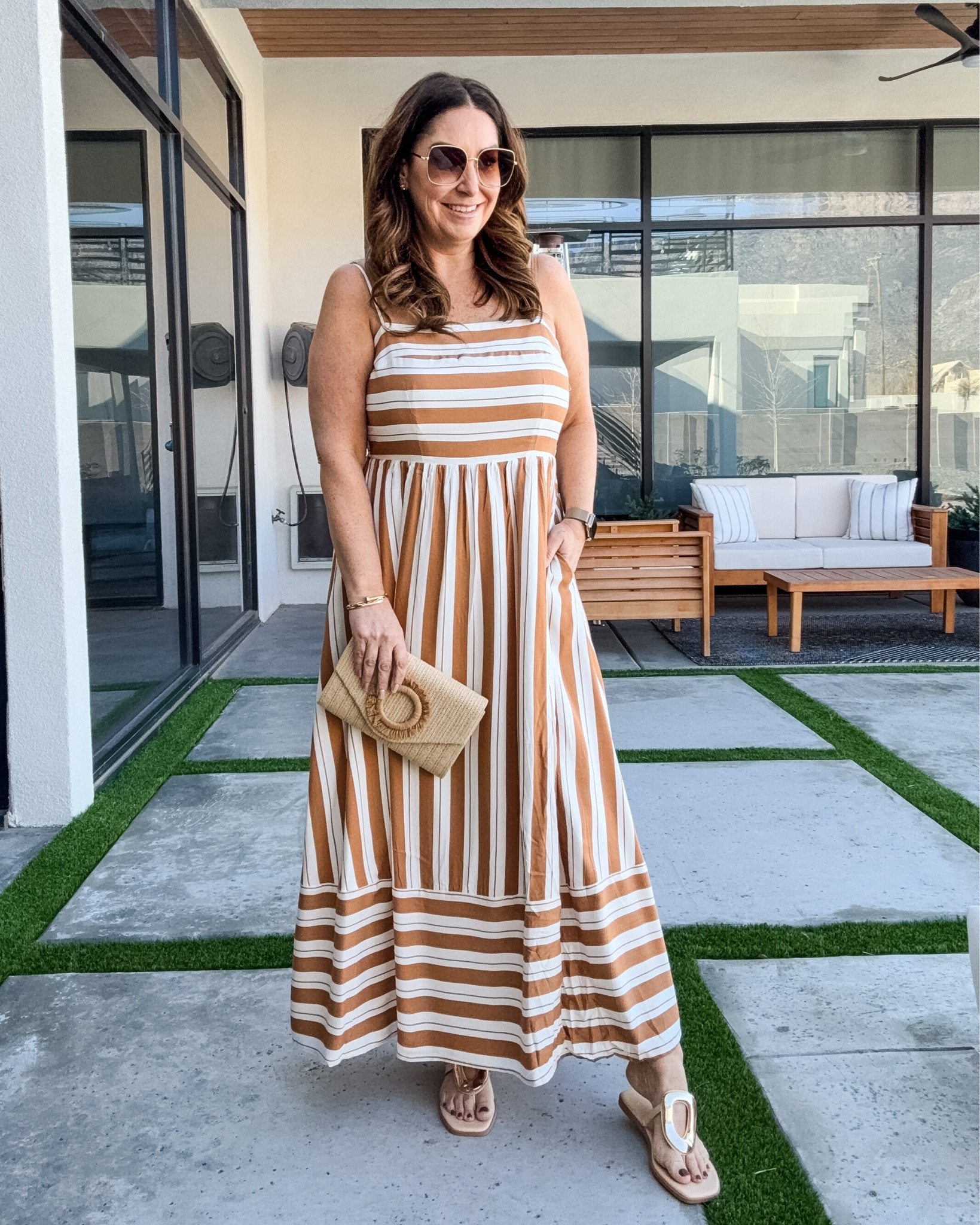 Amazon Brown and White Resort Dress | Wearing dress tts, L  

 

#LTKSeasonal #LTKMidsize #LTKTravel