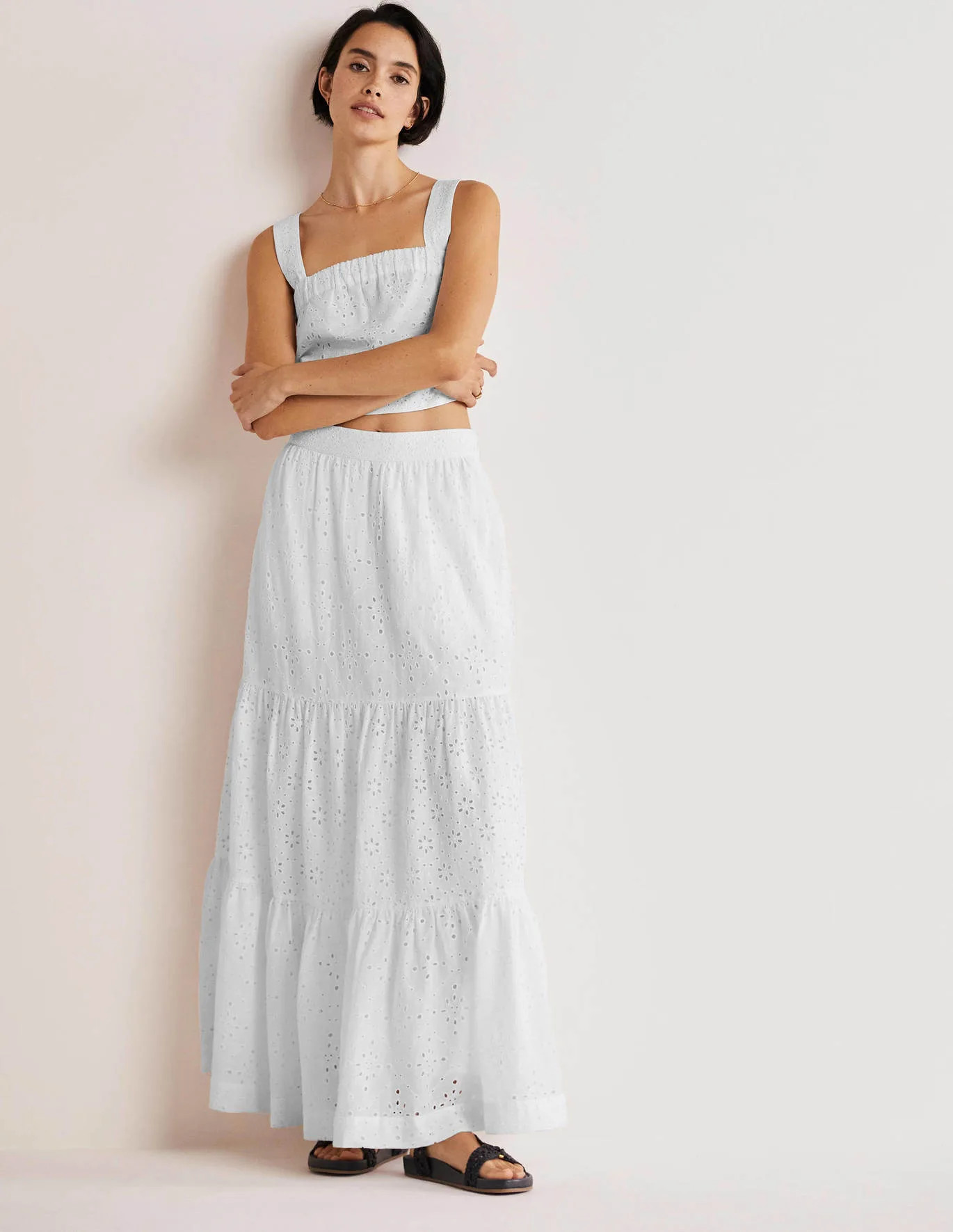 Hazel Broderie Maxi Skirt | Boden (UK & IE)