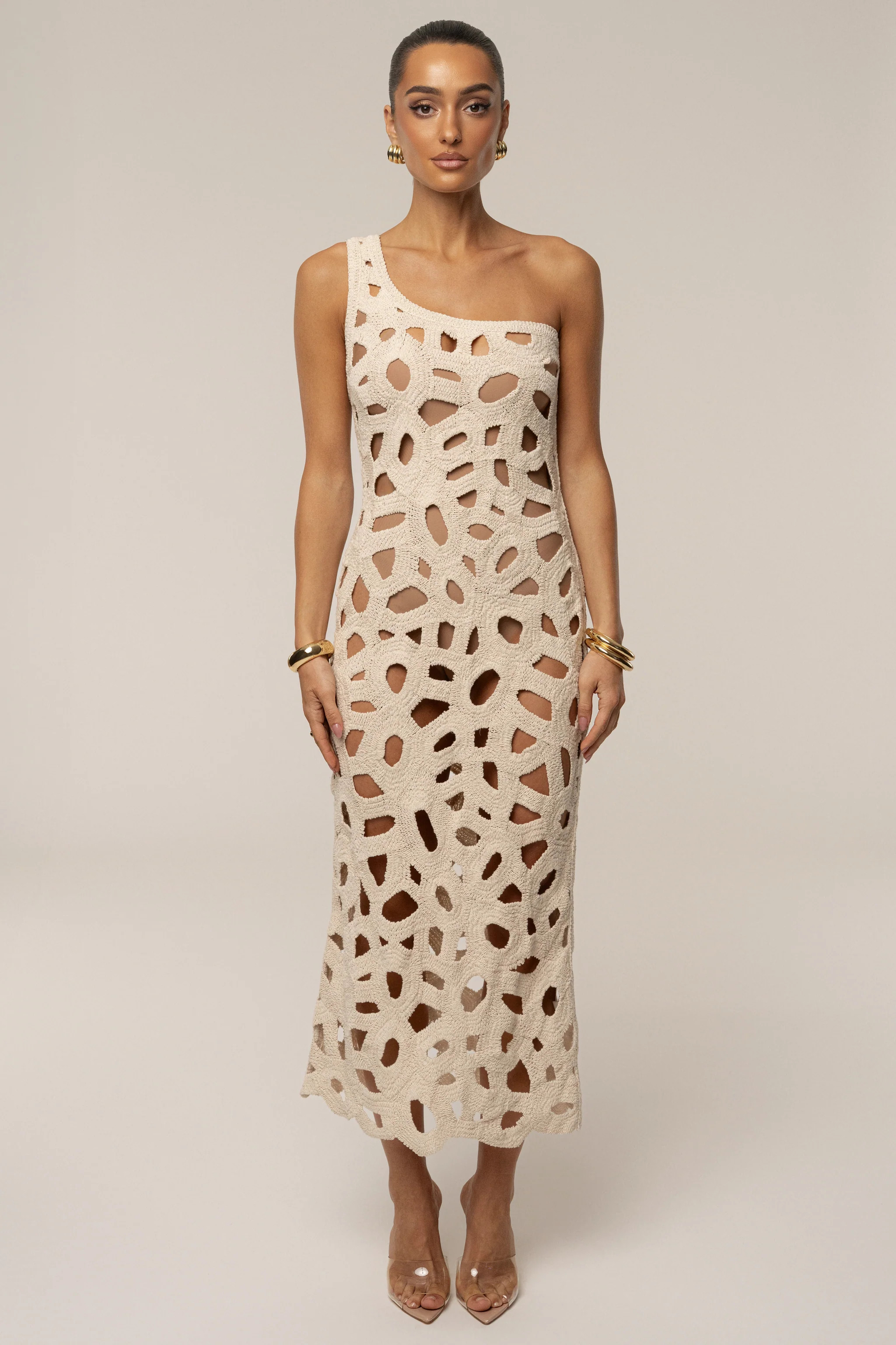Ecru Endless Summer Crochet Dress | JLUXLABEL