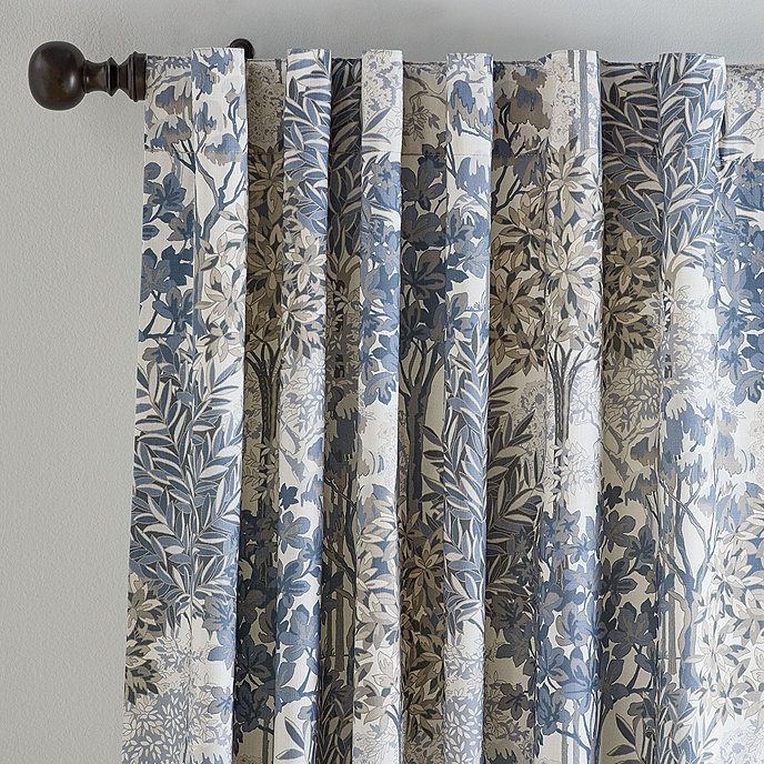 Fenton Floral Botanical Curtain Drapery Rod Pocket Panel | Ballard Designs, Inc.