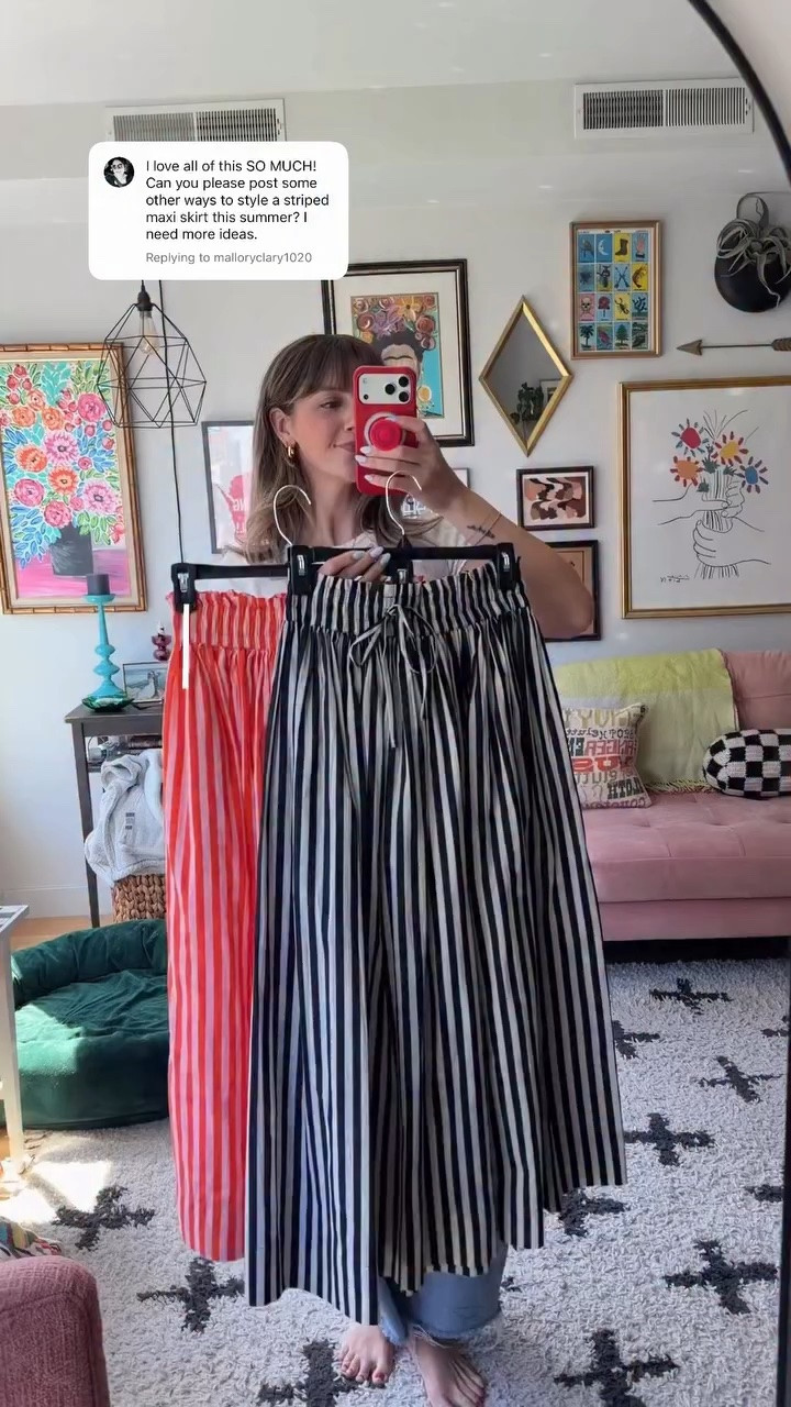 5 more outfits with these striped skirts!