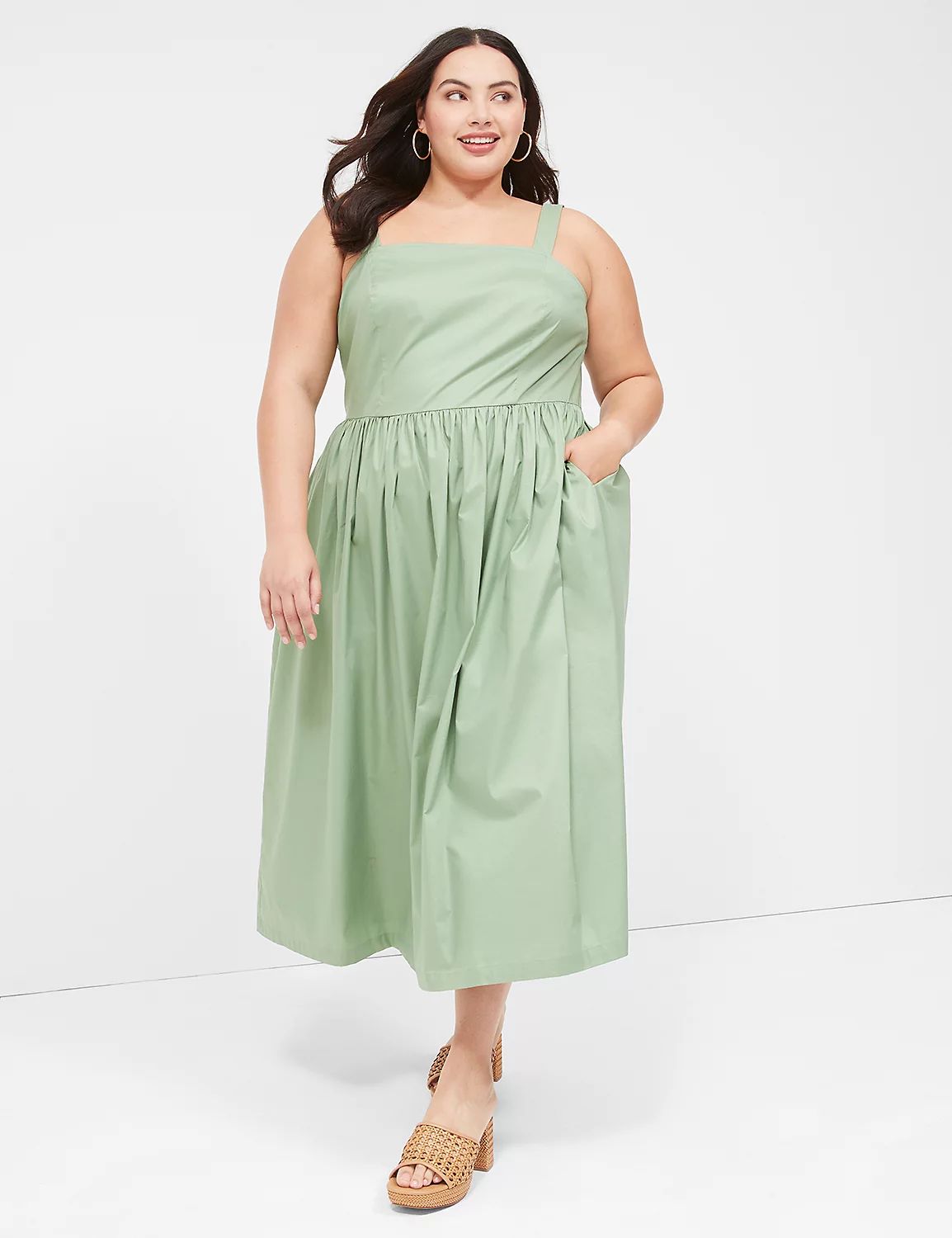 Smocked-Back Pleated Dress | LaneBryant | Lane Bryant (US)