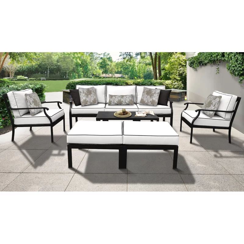 Madison Ave Metal 7 - Person Seating Group with Cushions | Wayfair North America