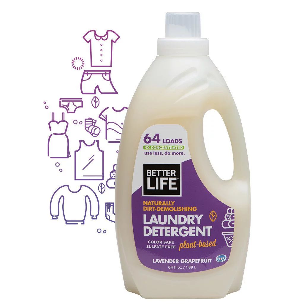 Better Life Natural Laundry Detergent, Lavender Grapefruit, 64 oz | Walmart (US)
