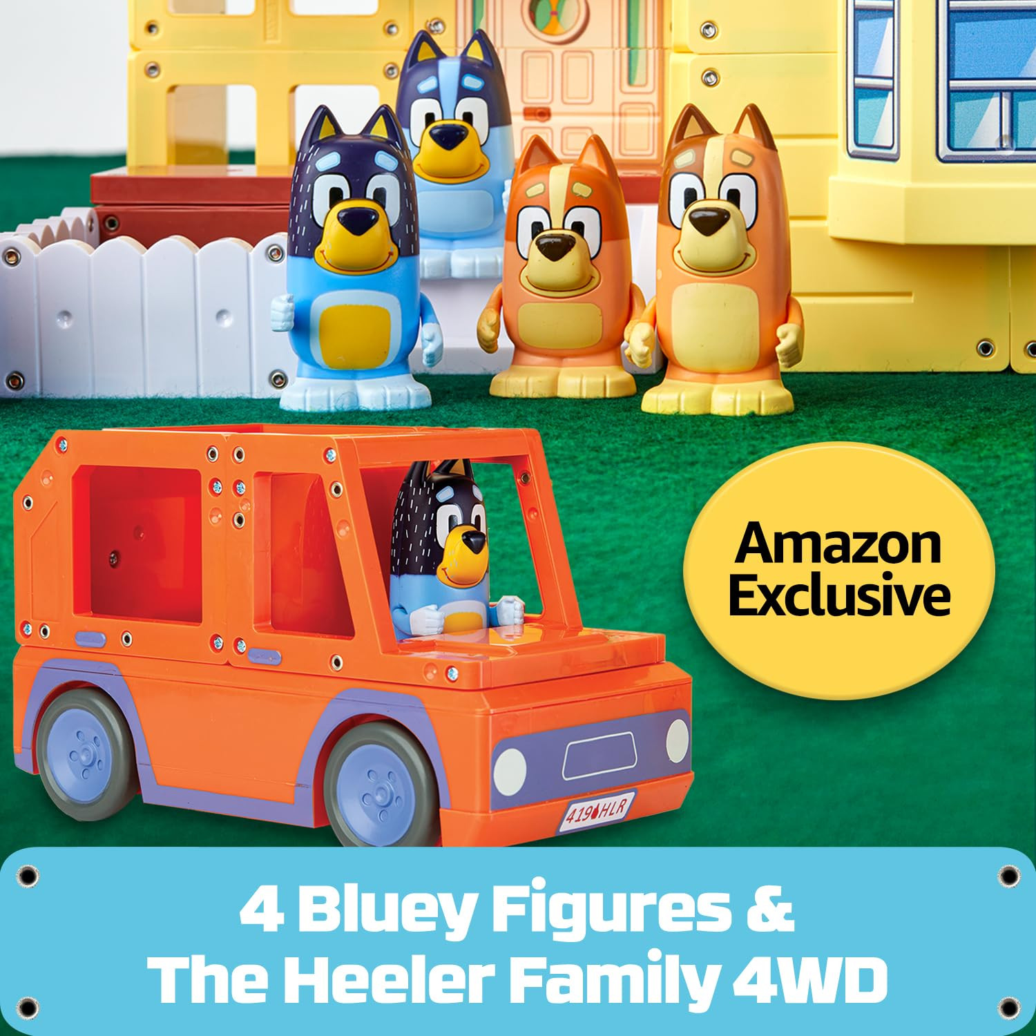 Tile Town Bluey Heeler Family Home 52-Piece Magnetic Tile Playset, Interactive STEM Magnetic Tile... | Amazon (US)