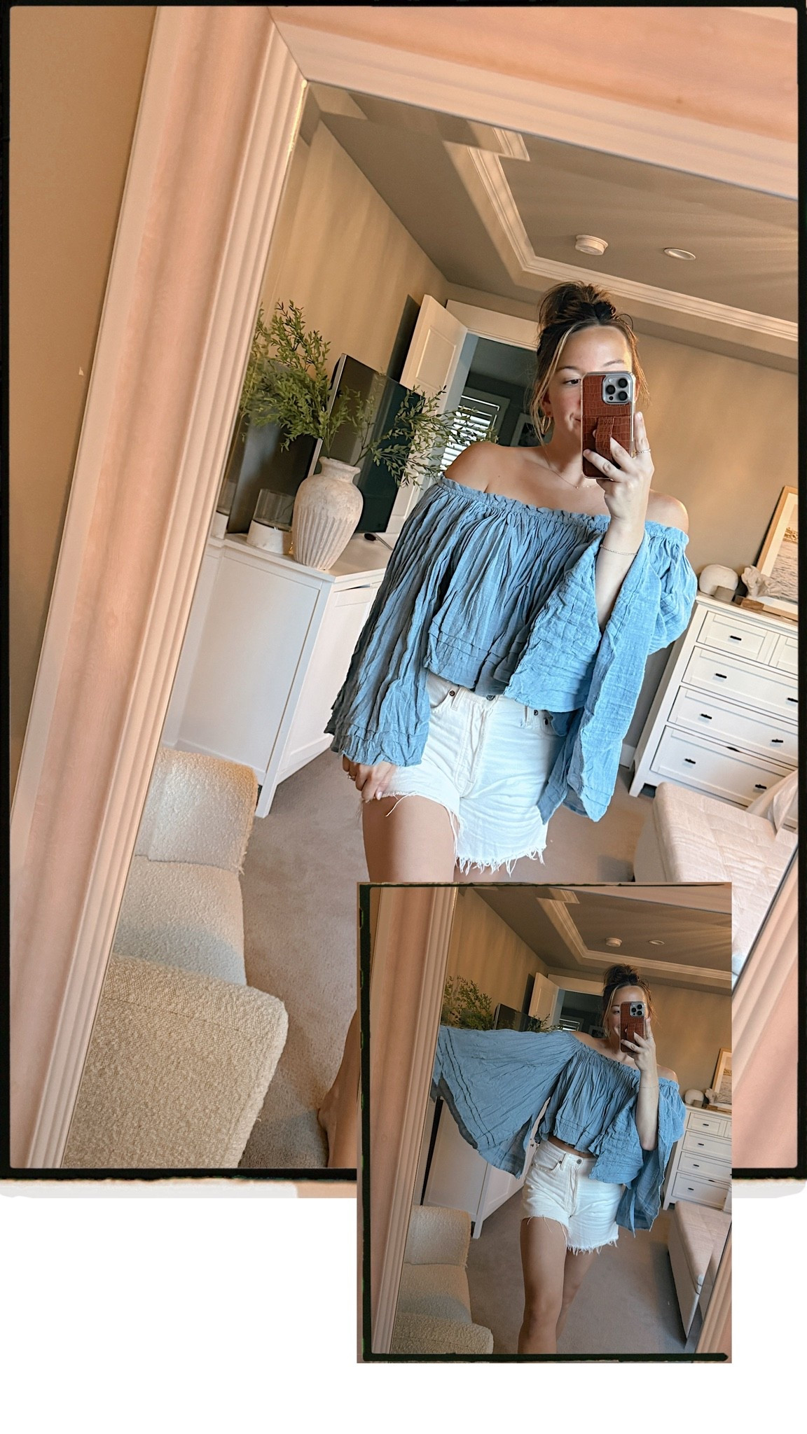 @VICI new sunkissed collection is here and it’s sooo summery 🌞 this top is so fun, extremely flowy, look at those sleeves. Wearing a small. Use HEATHERSAVE40 for a huge discount on your order!