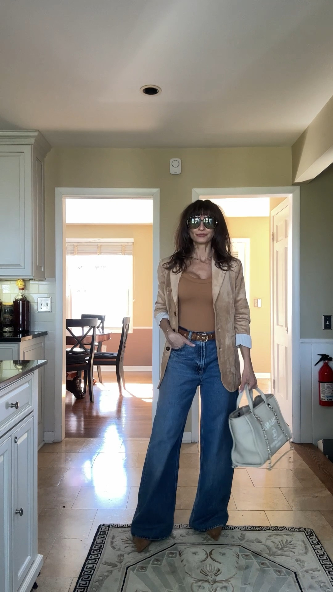 I sized up the jeans in 2 sizes for this loose look. Blazer fits true to size 

#LTKStyleTip #LTKFindsUnder100 #LTKOver40