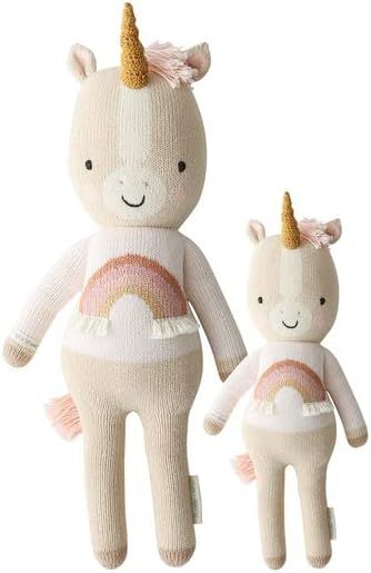 cuddle + kind Zara The Unicorn Little 13" Hand-Knit Doll – 1 Doll = 10 Meals, Fair Trade, Heirl... | Amazon (US)