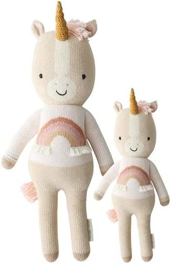 Amazon.com: cuddle + kind Zara The Unicorn Little 13" Hand-Knit Doll – 1 Doll = 10 Meals, Fair ... | Amazon (US)