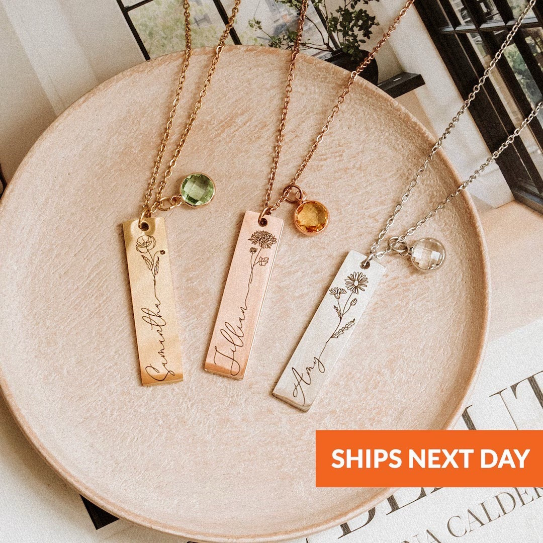 This birth flower and birthstone necklace blends meaningful design with everyday elegance, making it a standout gift for moms, daughters, and all the women who brighten your world. Handcrafted to order and available in rose gold, silver, stainless steel, or yellow gold, it features a slim boho-style pendant that can be personalized with the details that matter most. Hypoallergenic, tarnish-resistant, and shipped quickly, it’s a timeless keepsake she’ll love wearing close to her heart. #EtsyFinds #LTKGiftGuide #BirthFlowerJewelry #PersonalizedNecklace #GiftForHer #StockingStuffer #CustomJewelry

#LTKGiftGuide #LTKHoliday #LTKFindsUnder50