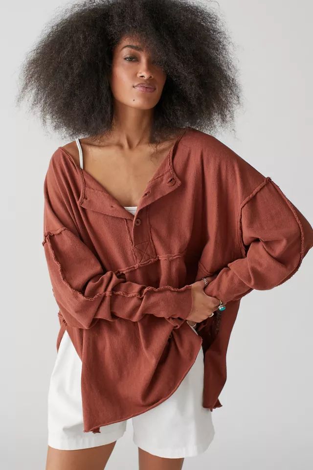 UO Freddie Henley Tunic Top | Urban Outfitters (US and RoW)