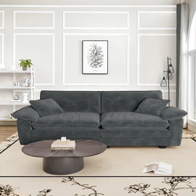 Corduroy Loveseat Sofa, 2 Seater Cloud Sofa Couches for Living Room, Comfy Couch with Deep Seat, Love Seat Couches for Bedroom, Apartment and Office, | Wayfair North America