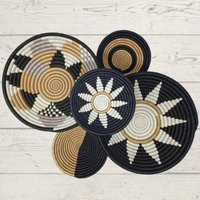 Woven Wall Basket Set, Baskets For Wall, Set Of 5 African Basket, Modern Baskets, Hanging Boho Décor | Etsy (US)