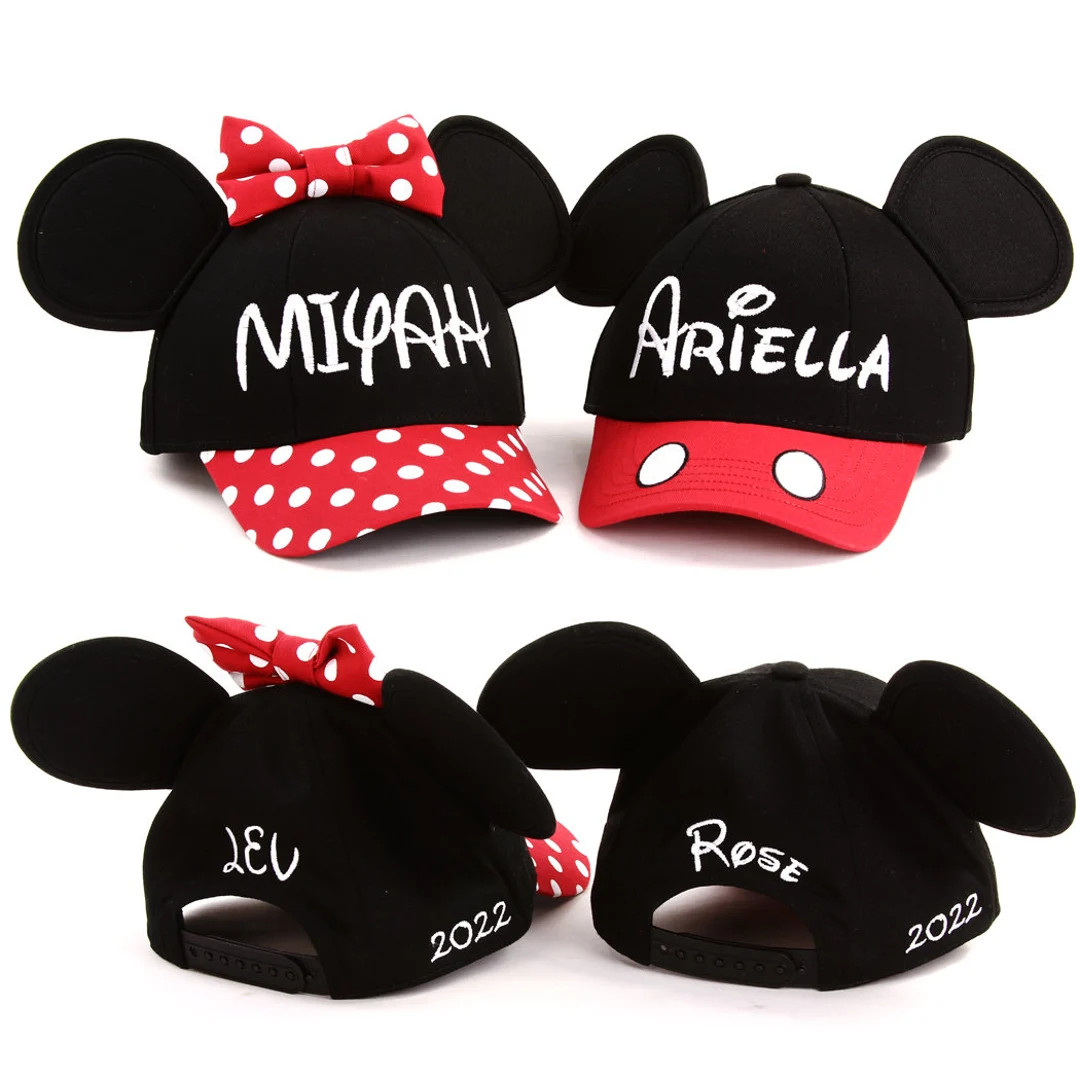 Personalized Kid's or Adult's Baseball Cap / Hat With 3D Ears for Disneyland Mickey Mouse Minnie ... | Etsy (Global)