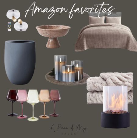 Some of my favorite finds from Amazon

Amazon, home, outdoor planter, colored wine, glass, cozy, blanket, indoor fire pit, battery, operated candles, velvet quilt, marble fruit, bowl, tree, spotlight 

#LTKxPrime #LTKhome