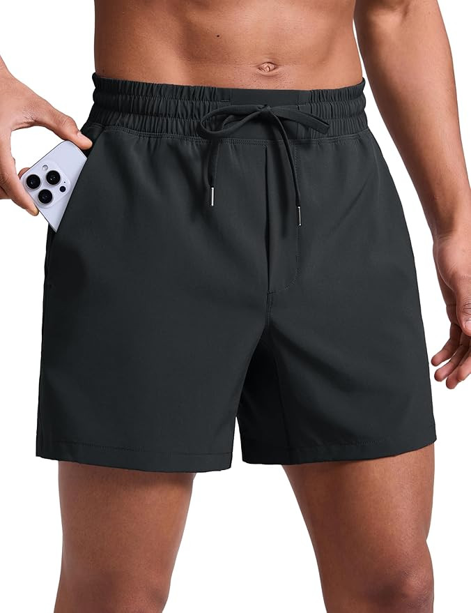 CRZ YOGA Men's Linerless Workout Shorts 5'' - Lightweight Quick Dry for Running Sports Athletic G... | Amazon (US)