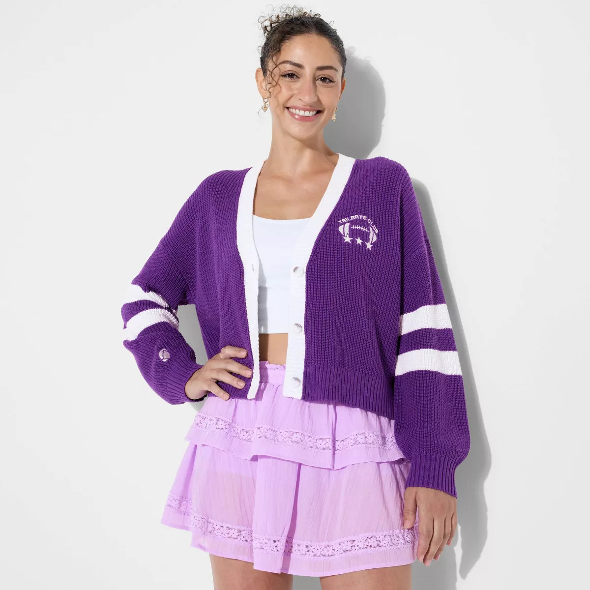 Women's Game Day V-Neck Button-Front Cardigan - Wild Fable™ | Target