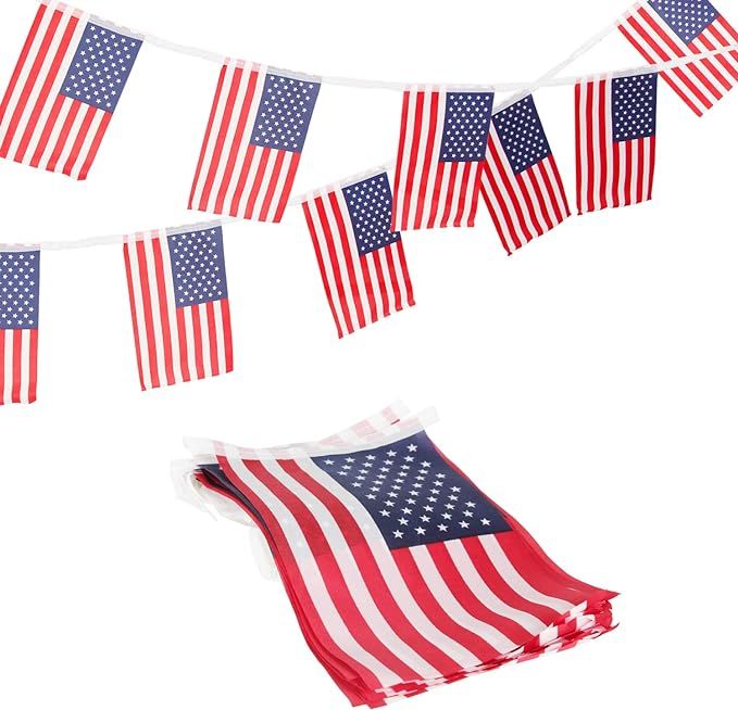 American Flag, DDMY American String Pennant Banners, 36 Feet 40 Flags for 4th of July Memorial Da... | Amazon (US)