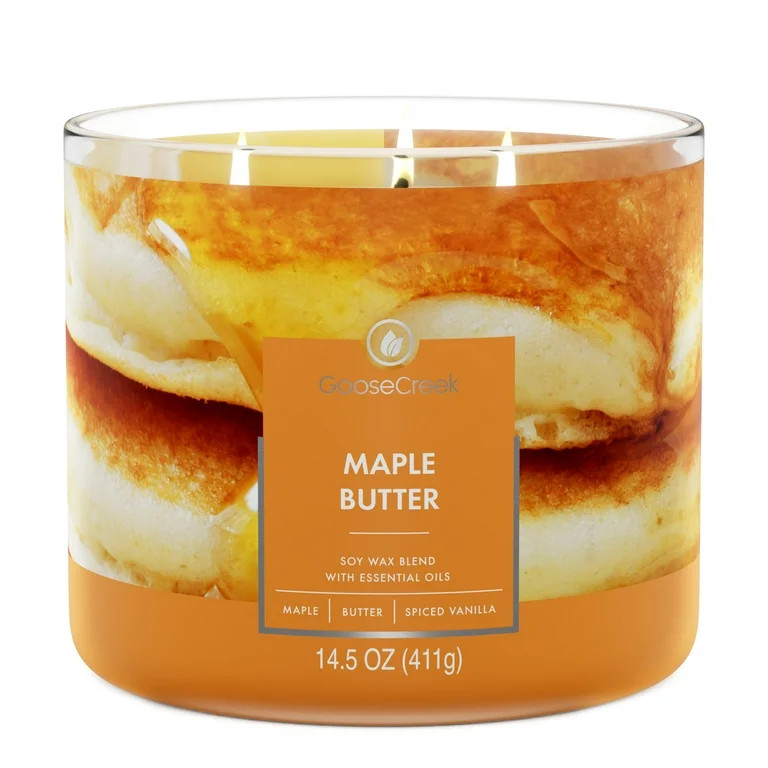 Goose Creek 3-Wick Maple Butter Scented Jar Candle, 14.5oz. | Walmart (US)