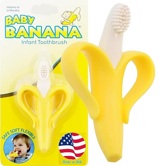 Baby Banana The Original, Banana Brush, Made in USA, Toddler Toothbrush, Family-Owned Business | Amazon (US)