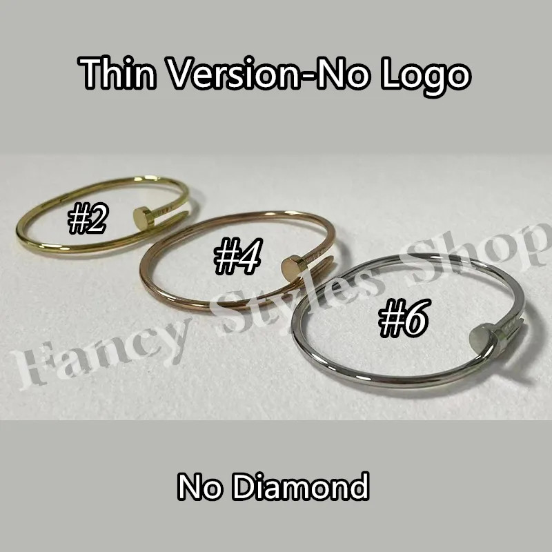 (With Gift Box) Classic Bangle Women's Bracelet Nologo Thin Version Bracelet | DHGate