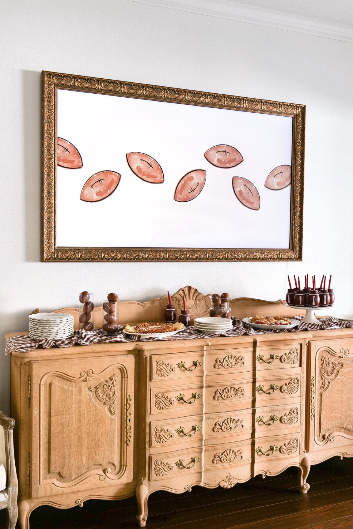 If you're hosting a football party, you want to make sure your home is properly decorated for the big game. Whether you're cheering for your favorite team or just looking for some fun ideas to excite the guests, there are plenty of ways to create a festive atmosphere with football party home décor. From creative and colorful decorations to easy DIY projects, this blog post has all the ideas you need to create an awesome football themed party atmosphere in your home. Read on for some great football party home décor ideas that will help you create a fun and festive environment for your guests.

#LTKSeasonal #LTKhome #LTKSale