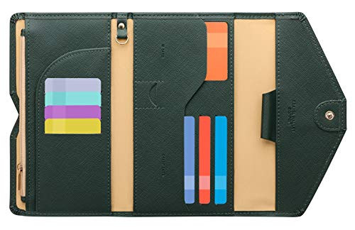 ZOPPEN Mulit-purpose Rfid Blocking Travel Passport Wallet (Ver.4) Trifold Document Organizer Holder, 16 Dark Olives | Amazon (US)