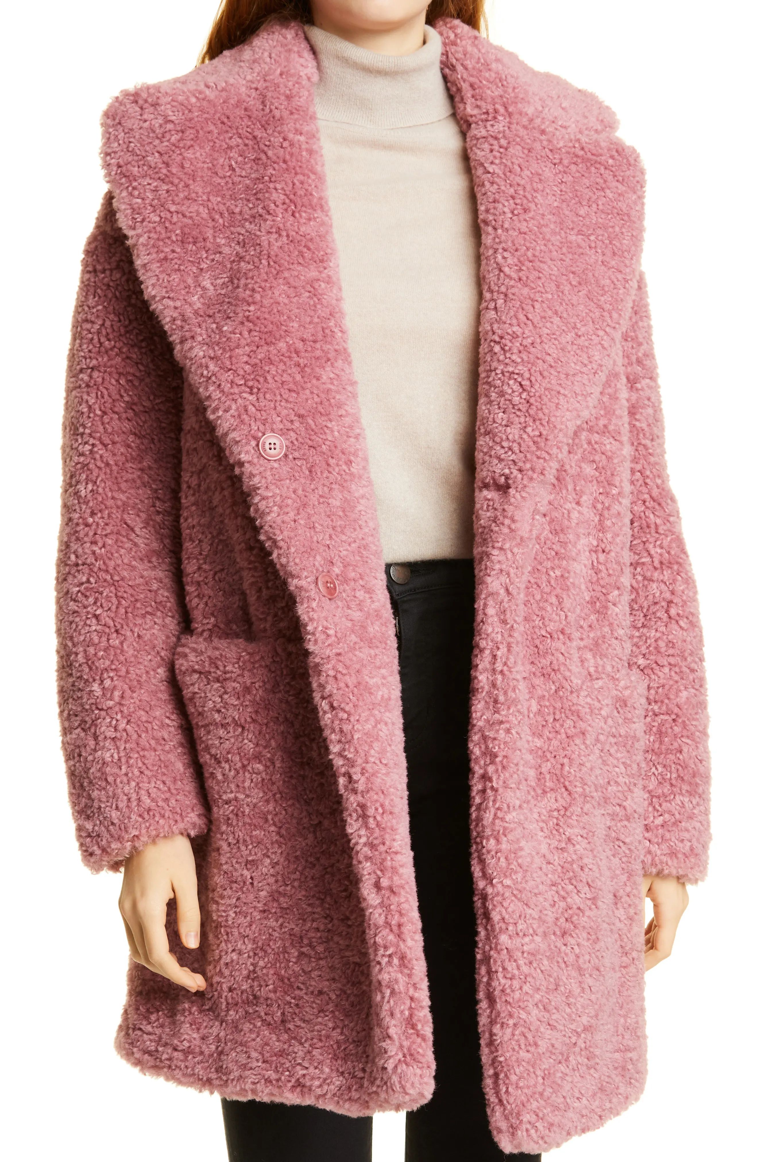 Ted Baker London Kayyti Longline Faux Fur Cocoon Coat, Size 2 in Pink at Nordstrom | Nordstrom