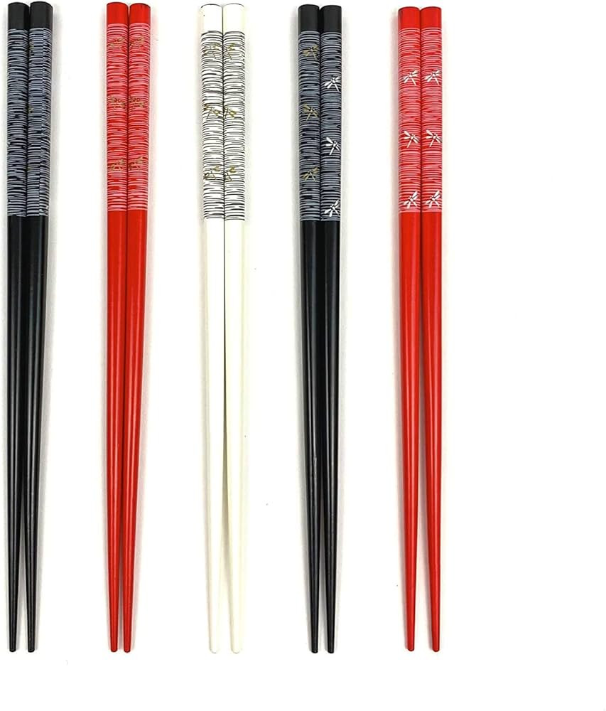 JapanBargain 3647, Bamboo Chopsticks Reusable Japanese Chinese Korean Wood Chop Sticks Hair Stick... | Amazon (US)