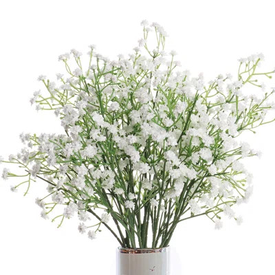 Artificial Baby Breath Flowers 20.9 Inch Faux Diy Floral Bouquets Real Touch Flowers For Arrangement Wreath Wedding Decor Home Party (10pcs Set+1m Whi | Wayfair North America