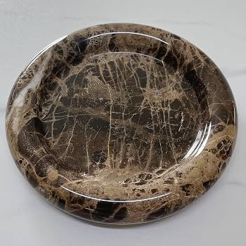 Natural Marble Round Vanity Tray Jewelry Makeup Dish Decorative Tray for Coffee Table,Bathroom,Be... | Amazon (US)