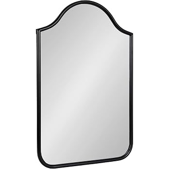 Kate and Laurel Fellows Scallop Arched Wall Mirror, 24 x 36, Black, Traditional Decorative Arch M... | Amazon (US)