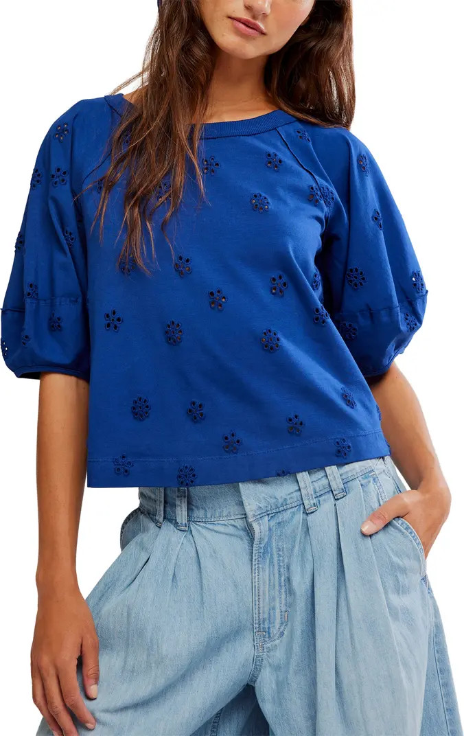 Jessie Eyelet Puff Sleeve Top | Nordstrom