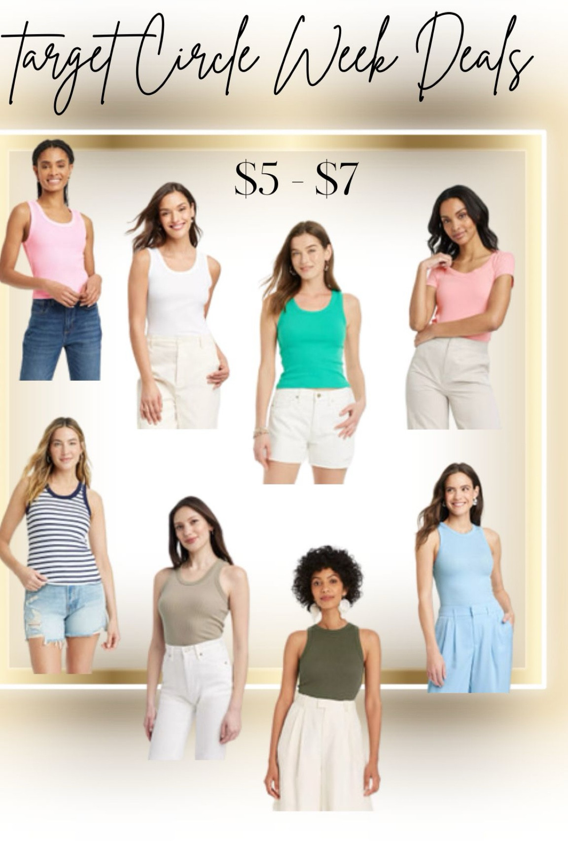 Basic tanks and tees $5-7 I have 12 between the 3 styles! XL is my best fit  

#LTKMidsize #LTKSummerSales