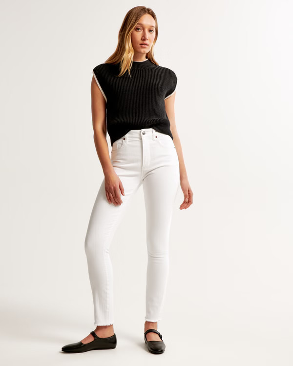 Women's Curve Love High Rise Super Skinny Ankle Jean | Women's Bottoms | Abercrombie.com | Abercrombie & Fitch (US)