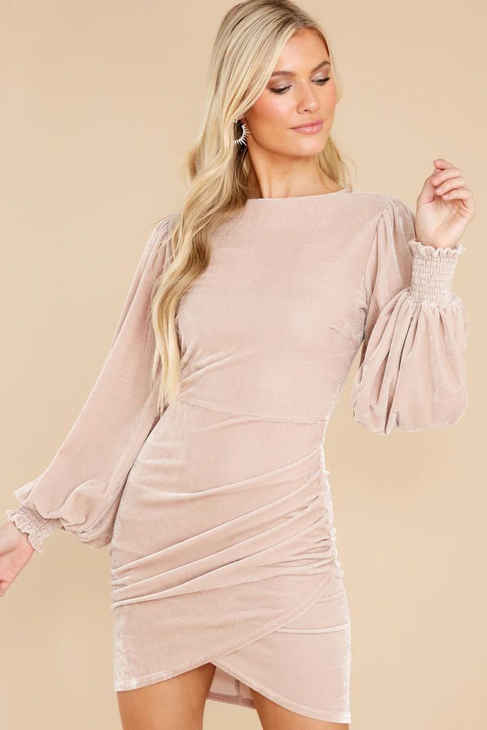 Sweet And Spicy Taupe Dress | Red Dress 