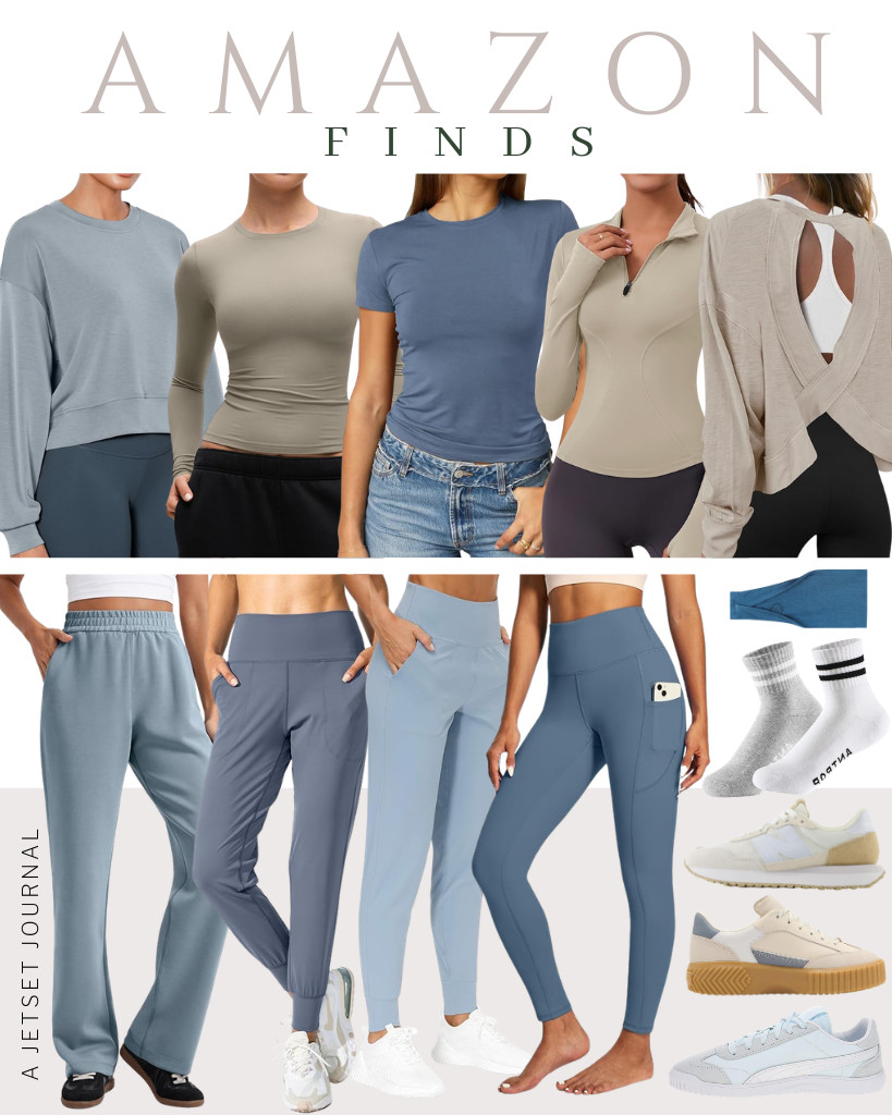 I always look forward to sharing my collection of Amazon athleisure finds. This week, I have some new outfits to showcase! I love pairing this open-back workout top with jogger pants or the straight-leg sweatpants from CRZ YOGA. I also recently discovered some great sneakers from Sorel and Puma that pair perfectly with these athletic running cushion socks. 

 #LTKSeasonal #LTKSaleAlert #LTKTravel