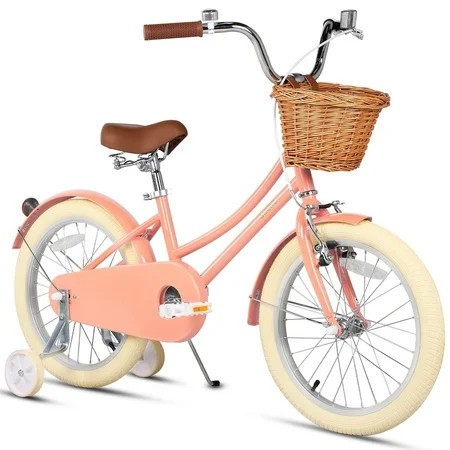 Glerc Little Molly 18 inch Kids Girls Bike for 5-9 Years Old Child,gifts, Peach | Walmart (US)
