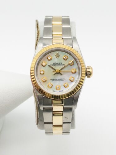 $10,000 Rolex OYSTER PERPETUAL Ladies 18k Yellow Gold SS Watch SERVICED 69173  | eBay | eBay US