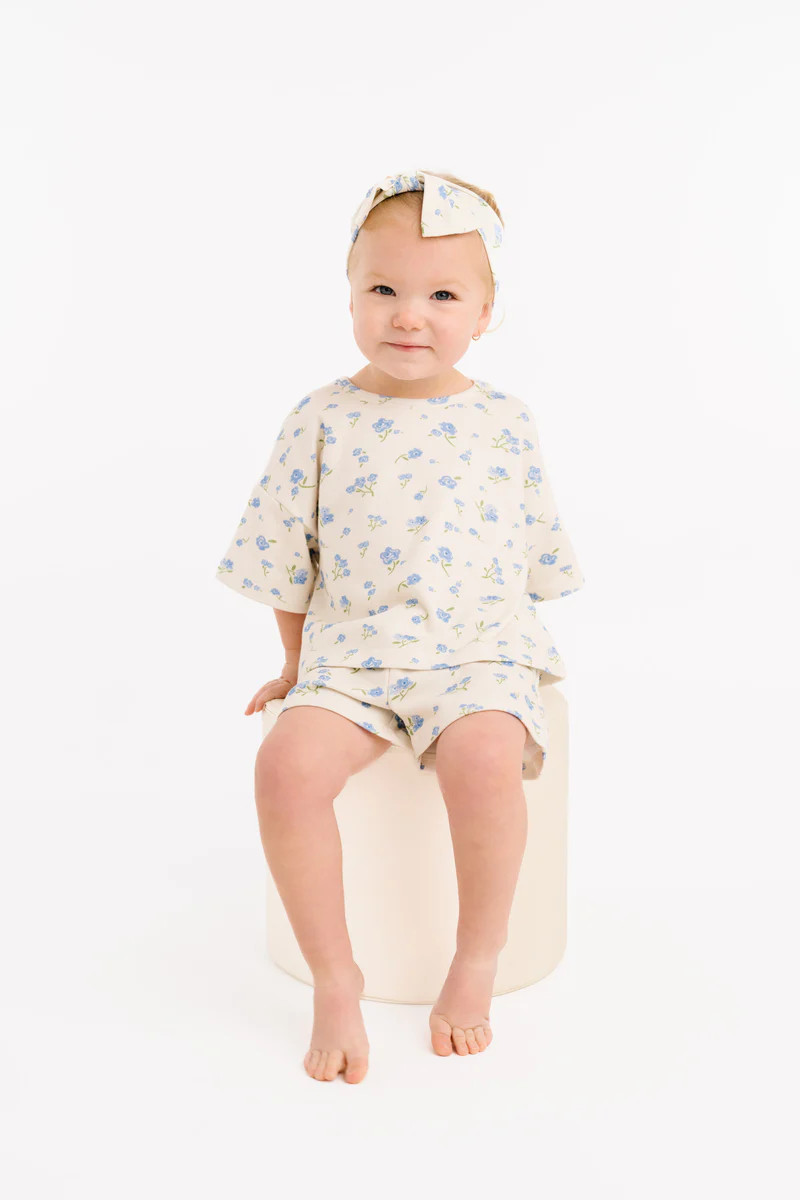 Blue Blooms Slouchy Set | Little One Shop Co