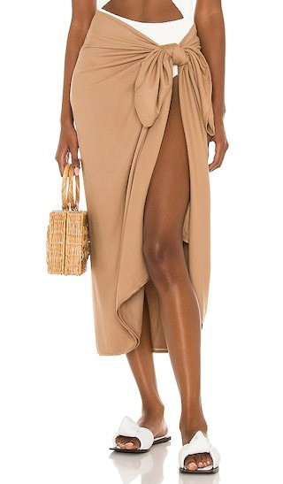 Indah Sarong Skirt in Brown. | Revolve Clothing (Global)