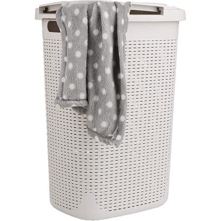 Mind Reader Basket Laundry Hamper with Cutout Handles Washing Bin Dirty Clothes Storage Bathroom Bed | Walmart (US)