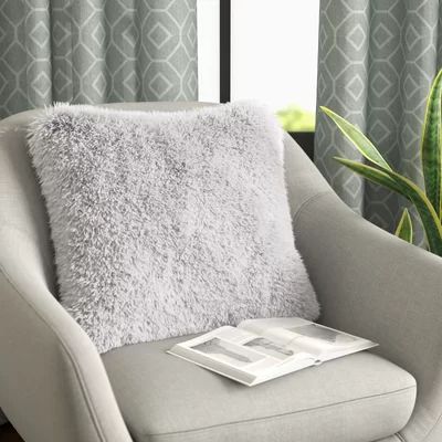 Broughton Very Soft and Comfy Plush Faux Fur Throw Pillow Willa Arlo Interiors Color: Pure White | Wayfair North America