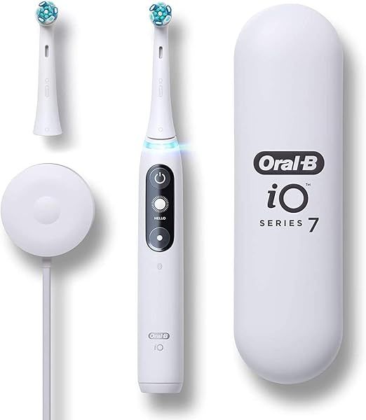 Oral-B iO Series 7 Electric Toothbrush with 1 Replacement Brush Head, White Alabaster | Amazon (US)