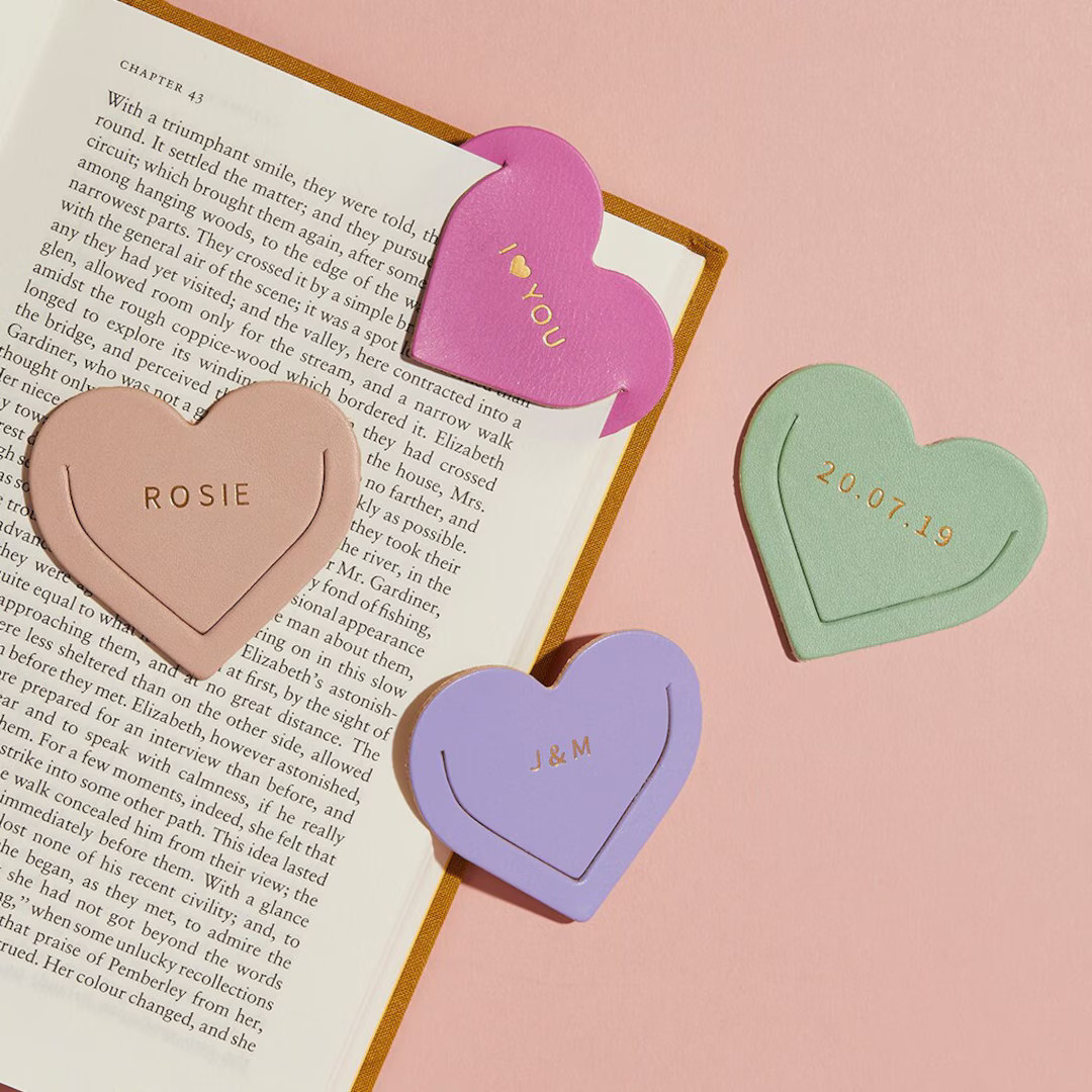 Personalised Leather Heart Bookmark Cute Mother's Day Gift for Book Lover Mu Personalized Birthda... | Etsy (US)