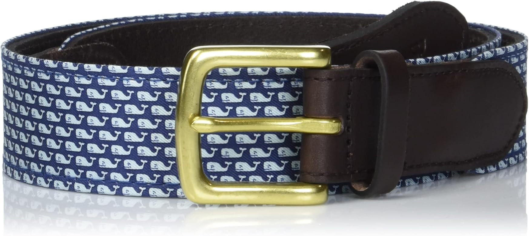 vineyard vines Men's Leather Vineyard Whale Club Belt | Amazon (US)