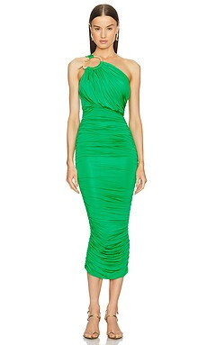 Michael Costello x REVOLVE Kiera Midi Dress in Bright Green from Revolve.com | Revolve Clothing (Global)